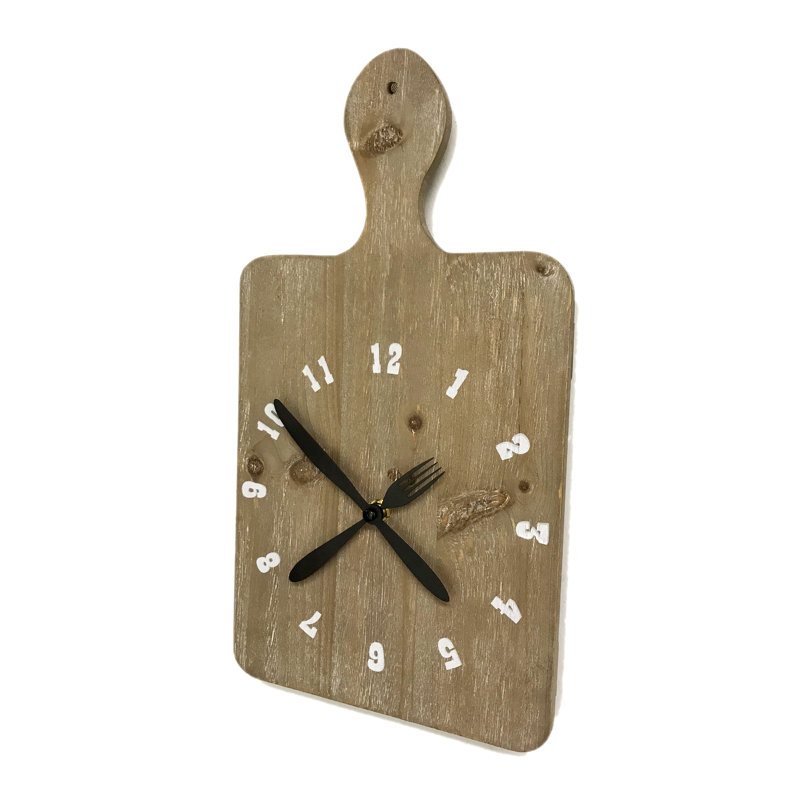 Gracie Oaks Newenton Wood Cutting Board Wall Clock Wayfair